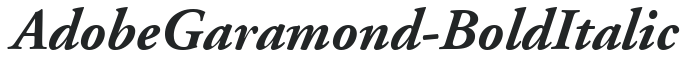 AdobeGaramond-Bold Italic preview