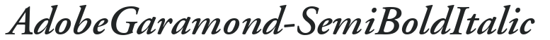 AdobeGaramond-SemiBold Italic preview