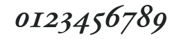 AdobeGaramondExpert-SemiBold Italic numbers preview