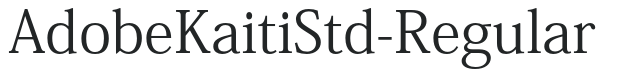 AdobeKaitiStd-Regular preview