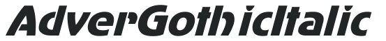 AdverGothic Italic preview