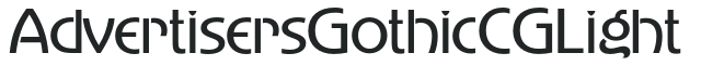 Advertisers Gothic CG Light preview
