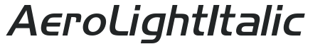 AeroLight Italic preview