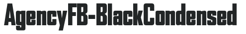 AgencyFB-BlackCondensed preview