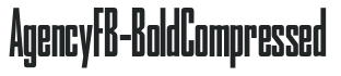 AgencyFB-BoldCompressed preview