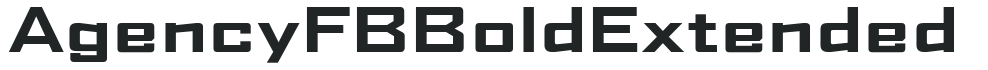 AgencyFB Bold Extended letters preview