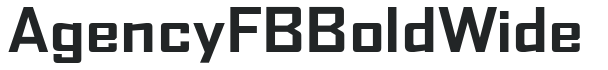 AgencyFB Bold Wide preview