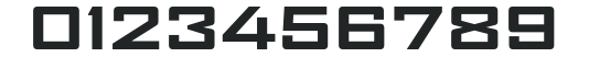 AgencyFBExt-Bold numbers preview