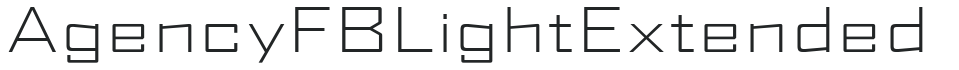 AgencyFB Light Extended preview