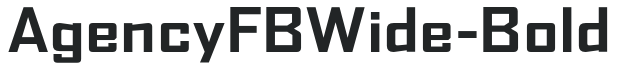 AgencyFBWide-Bold preview