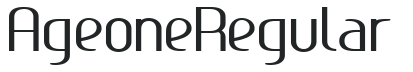 Ageone Regular letters preview