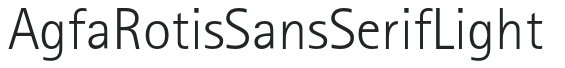 AgfaRotisSansSerifLight letters preview