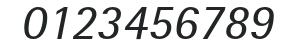 AgfaRotisSemisans-Italic numbers preview
