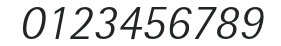 AgfaRotisSemisansLight-Italic numbers preview