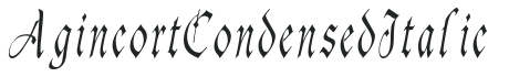 AgincortCondensed Italic preview