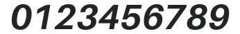 Aileron Bold Italic numbers preview