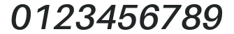 Aileron SemiBold Italic numbers preview