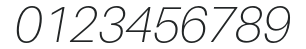 Aileron Thin Italic numbers preview