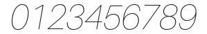 Aileron UltraLight Italic numbers preview