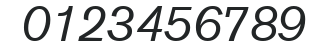 Akzent-RegularItalic numbers preview
