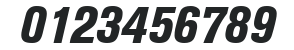 AkzentCondExtrabold-RegularItalic numbers preview