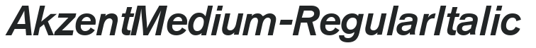 AkzentMedium-RegularItalic preview