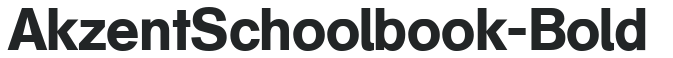 AkzentSchoolbook-Bold preview