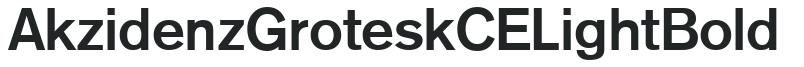 Akzidenz Grotesk CE Light Bold preview