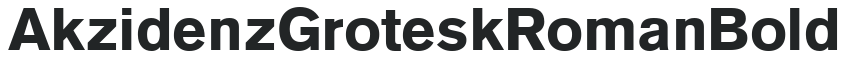 Akzidenz Grotesk Roman Bold preview