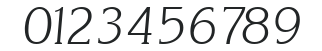 AlanBecker-ExtraLight Italic numbers preview