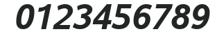 Albany Bold Italic numbers preview