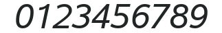 Albany Italic numbers preview