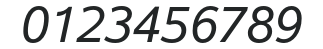 AlbanyStd-Italic numbers preview