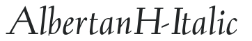 AlbertanH-Italic preview