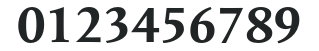 AlbertinaMTStd-Bold numbers preview