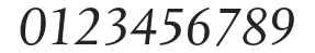 AlbertinaMTStd-Italic numbers preview