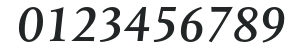 AlbertinaMTStd-MediumItalic numbers preview