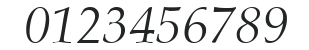 Aldebaran-RegularItalic numbers preview
