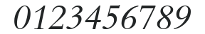 Aldine 401 HU Italic numbers preview