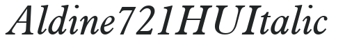 Aldine 721 HU Italic preview