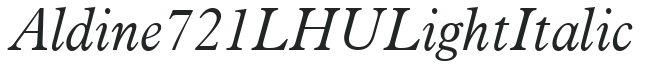 Aldine 721 LHU Light Italic preview