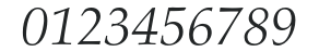 AldusLTStd-Italic numbers preview