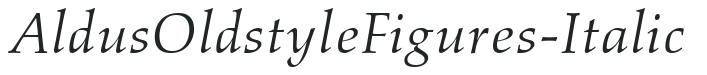 AldusOldstyleFigures-Italic preview