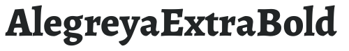 Alegreya ExtraBold preview