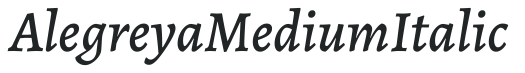 Alegreya Medium Italic preview