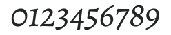 Alegreya SC Italic numbers preview