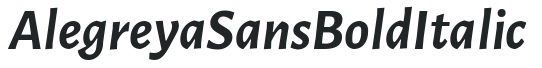 Alegreya Sans Bold Italic preview