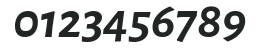 Alegreya Sans Bold Italic numbers preview