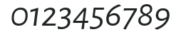 Alegreya Sans Italic numbers preview