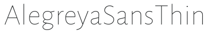 Alegreya Sans Thin preview